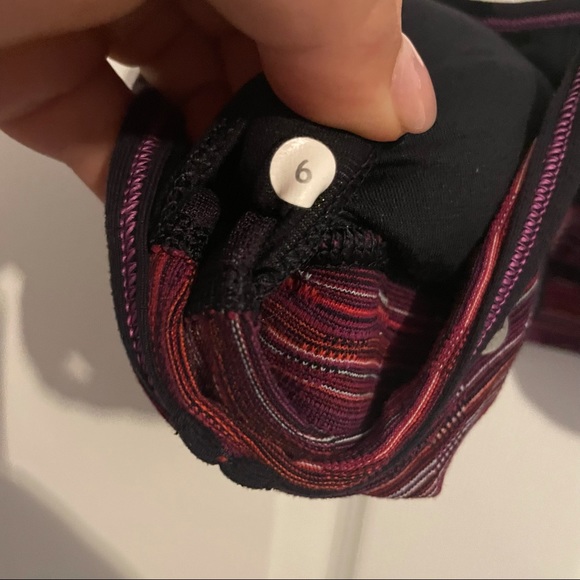 Lululemon Flow Y Bra IV Space Dye Twist Regal Plum Alarming Red Purple Small - Picture 8 of 8